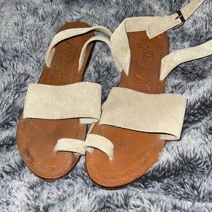 Free People taupe suede sandals